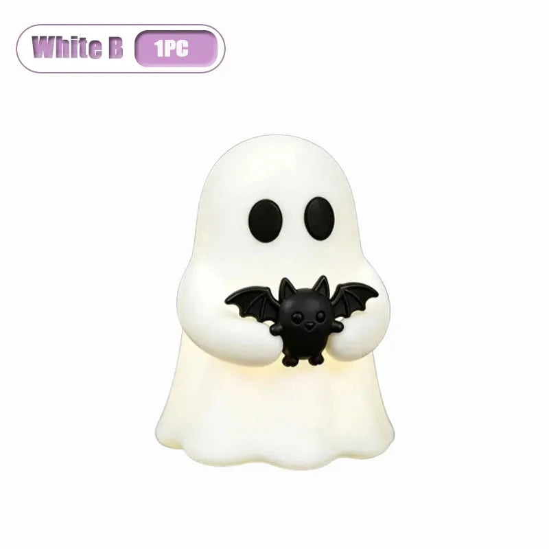 Glow-in-the-Dark Mini Ghost Figurine for Halloween Décor
