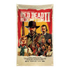 A poster featuring characters from Red Dead Redemption 2 with the title Redemption II on a distressed red background.