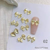 Gold Bowknot Nail Art Charms (50-Pack)