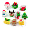 Un set de lindos imanes navideños de refrigerador con Santa, muñecos de nieve, renos y diseños festivos.
