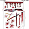 Halloween Bloodstain Sticker Set with Handprints, Footprints & Skulls
