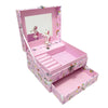 Ballet Jewelry Music Box with Rotating Dancer and Storage Drawer