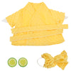 Yellow decorative lawn goose costume set with a bow detail