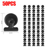 A set of 50 heavy duty black fridge magnetic clips arranged in a grid.