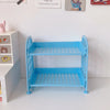 Helles blaues multifunktionales Schreibtisch-Organizer mit zwei Ebenen.