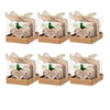Wooden Tealight Candle Holders with Heart-Shaped Tags — Wedding & Baby Shower Favors