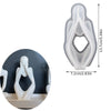 A clear silicone mold for resin art featuring an abstract, stylized figure design.