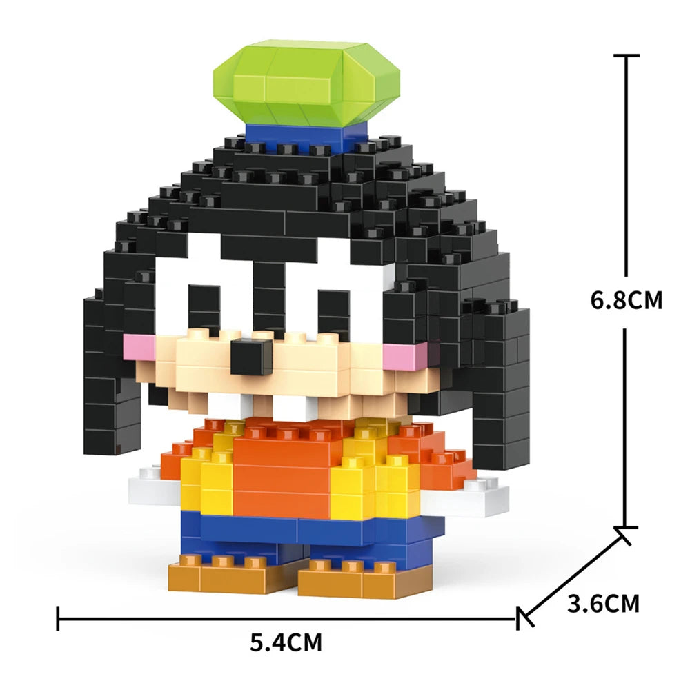 A LEGO-style model of a black and white animal character with a green top, shown from the front.
