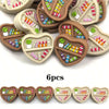 Six pairs of silicone bookshelf beads in various colors and designs for DIY jewelry and crafts