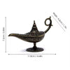 Brûleur d'encens en métal antique avec une finiale et une poignée décoratives, finition bronze foncé.