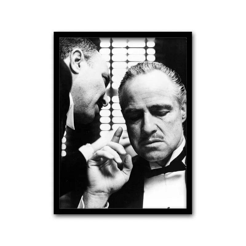 Black and white canvas wall art featuring a close-up portrait of a man's profile.
