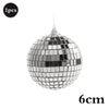 Silver disco mirror ball sphere with a spiky top for parties and decor