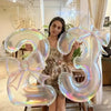 Iridescent Number Balloon Kit with Bowknot Accent