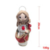 Handcrafted Virgin Mary crochet doll with a knitted head and draped fabric
