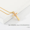 Gold stainless steel cross pendant necklace with a baseball pattern design