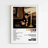 Canvas art poster featuring a portrait of Drake with the title Take Care from the album Drake Her Loss