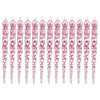 Acrylic Icicle Christmas Tree Ornaments (Set of 12)