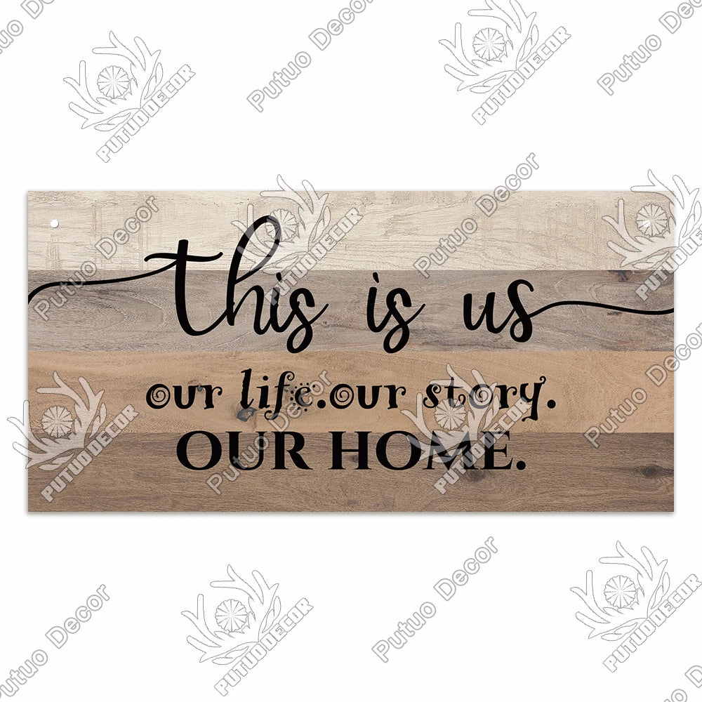 Personalized Wooden Family Sign for Home Wall Décor