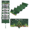 A set of ten green card slots for holding cash gifts, arranged in a diagonal row.