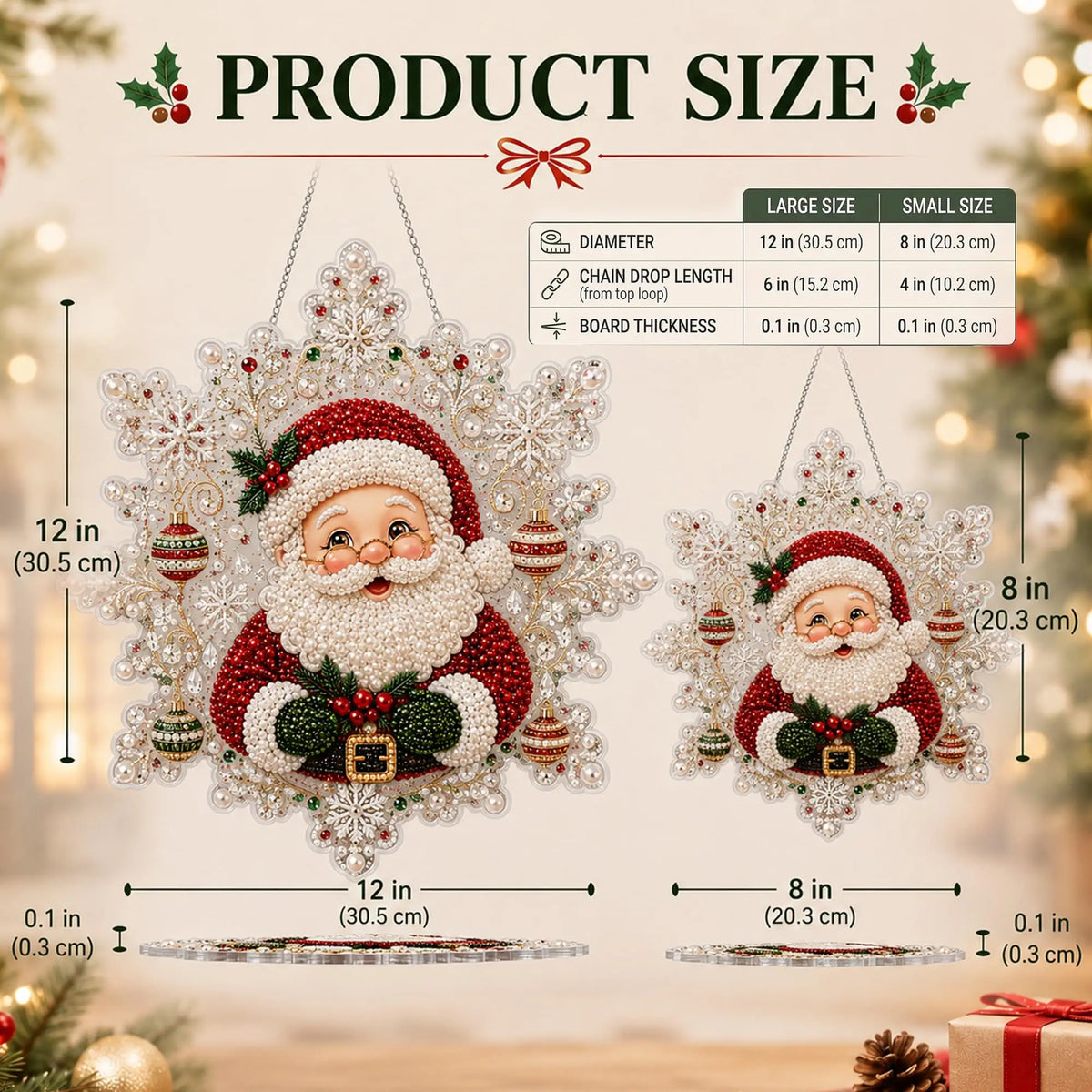 Santa Claus Pearl Diamond Painting Kit – Festive DIY Craft for Adults