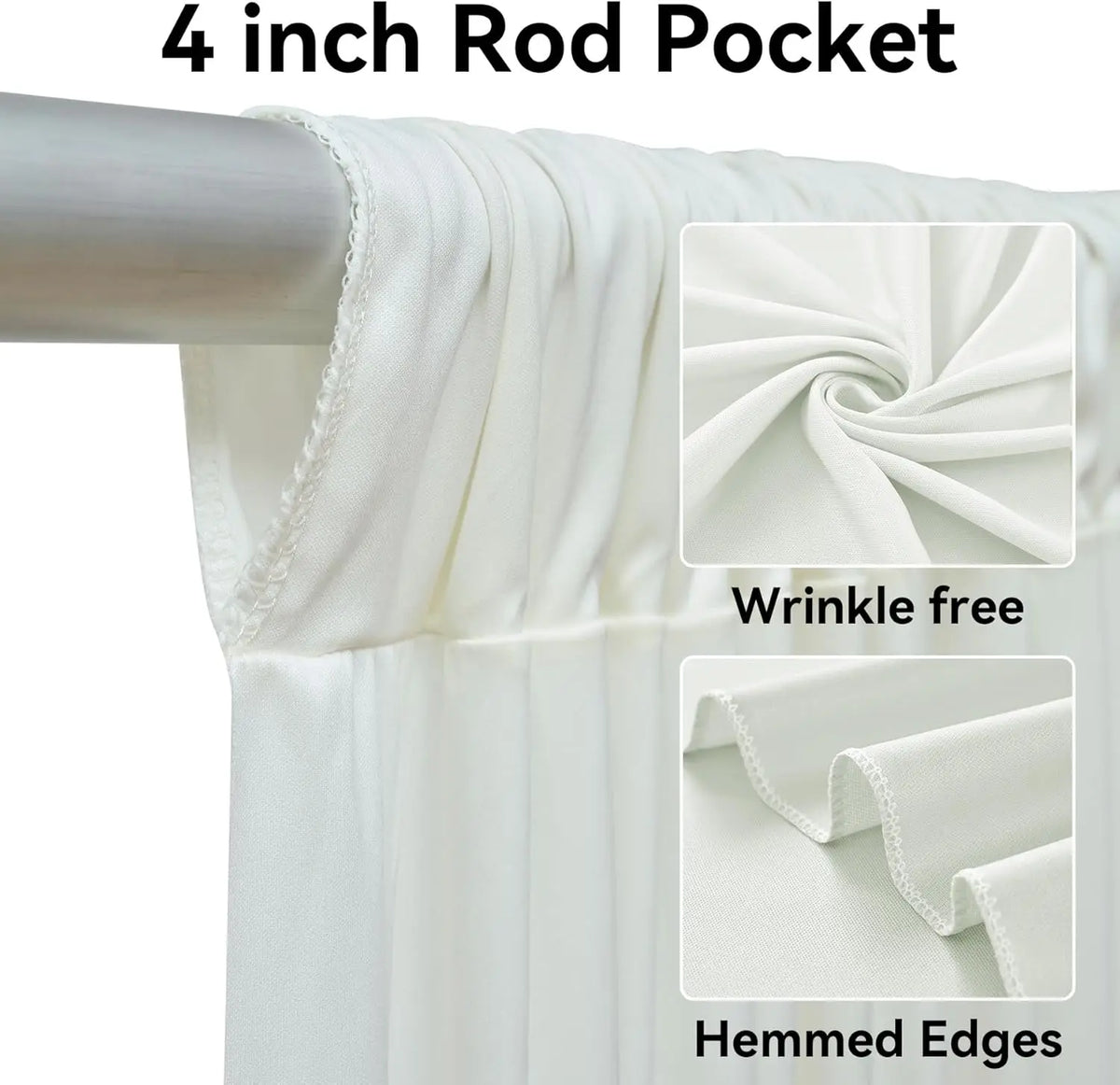 Wrinkle-Free Polyester Backdrop Curtain for Events & Photography