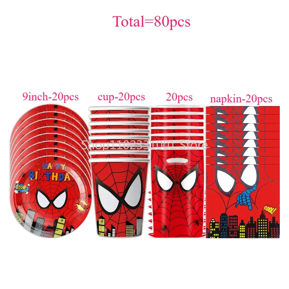 Superhero Birthday Party Tableware and Decoration Kit