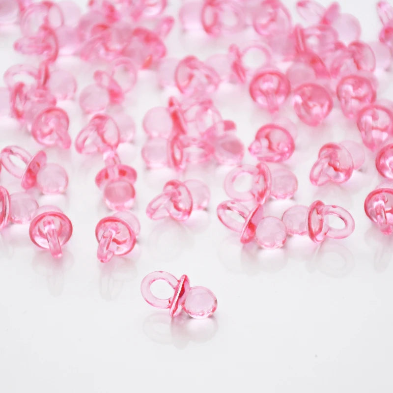 Acrylic Pacifier Confetti for Baby Shower & Gender Reveal Parties