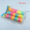 Mini 12 pieces of rainbow colored spring toys packaged in a clear plastic bag