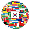 World Flags Decorative Sticker Pack – 4 Sets of 200