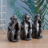 Three Wise Monkeys Resin Figurine Set