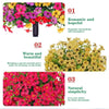 Three floral arrangements showing pink, yellow, and red flowers for home decor