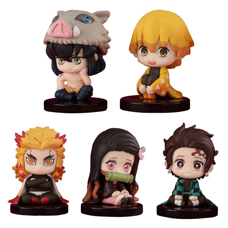 Demon Slayer Anime Figure Set - 5 Detailed PVC Collectibles