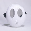 A white, spherical mask resembling a shy guy face with large eye holes and small mouth, used for cosplay or parties.