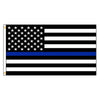 A flag design featuring the American flag pattern with a blue horizontal stripe.