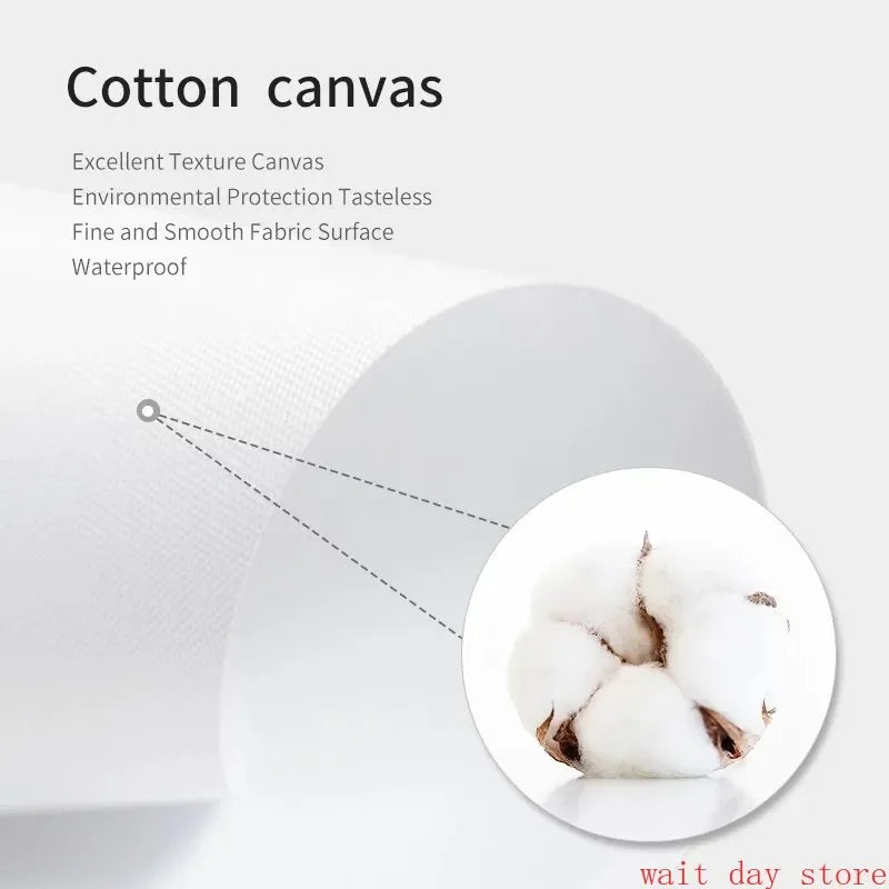 Close-up view of a white cotton canvas fabric texture.