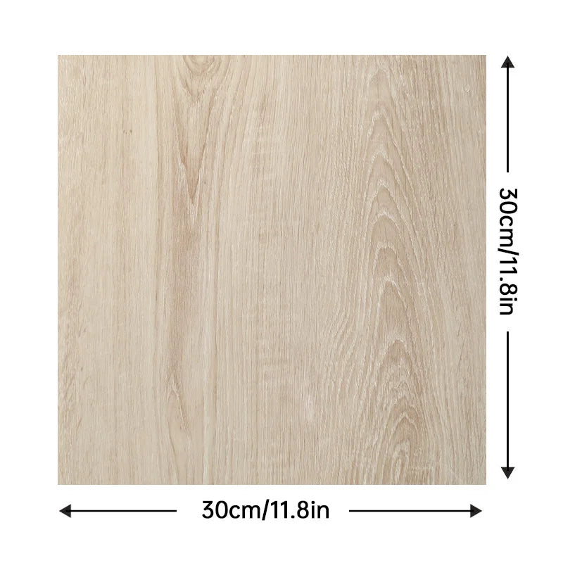 A square tile of light wood grain material measuring 30cm by 30cm.