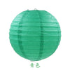 A large, round, teal green paper lantern used for parties and weddings.