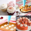 A complete 38-piece cake decorating set with piping nozzles and tools used to decorate various cakes.
