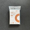 A clear plastic package containing 50 hard card sleeves for popcorn games.