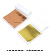Two sheets of edible gold leaf flakes for baking and cake decoration are shown, labeled as 100 pieces plus 100 pieces.