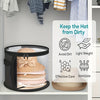 Extra-Large foldable hat storage box with a clear viewing window showing neatly folded hats.