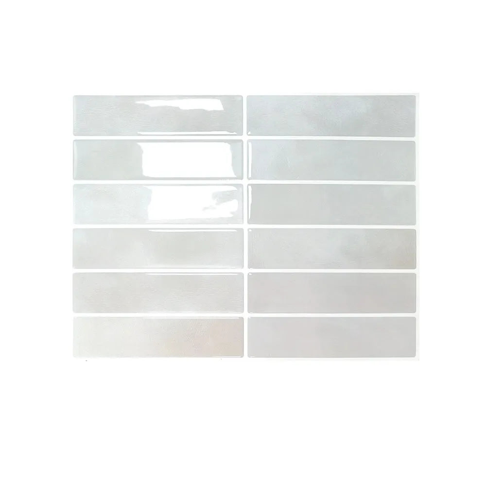 A grid of white self-adhesive tile stickers for wall decoration.