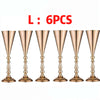 Gold Trumpet Vase Metal Flower Holder for Weddings & Home Decor