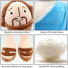 A set of plush toys featuring Jesus and a donkey, demonstrating realistic embroidery and soft crystal cotton padding.