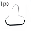 A single metal hat storage hook with a curved wire design.