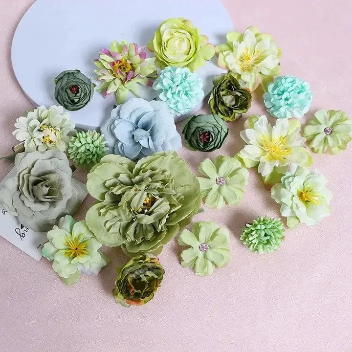 Mixed Silk Rose Artificial Flowers for Home & Wedding Decor