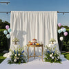 Elegant Satin Backdrop Curtain for Weddings and Events
