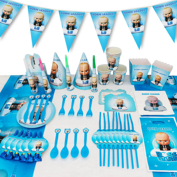 Baby Boss Themed Party Decorations and Disposable Tableware Set