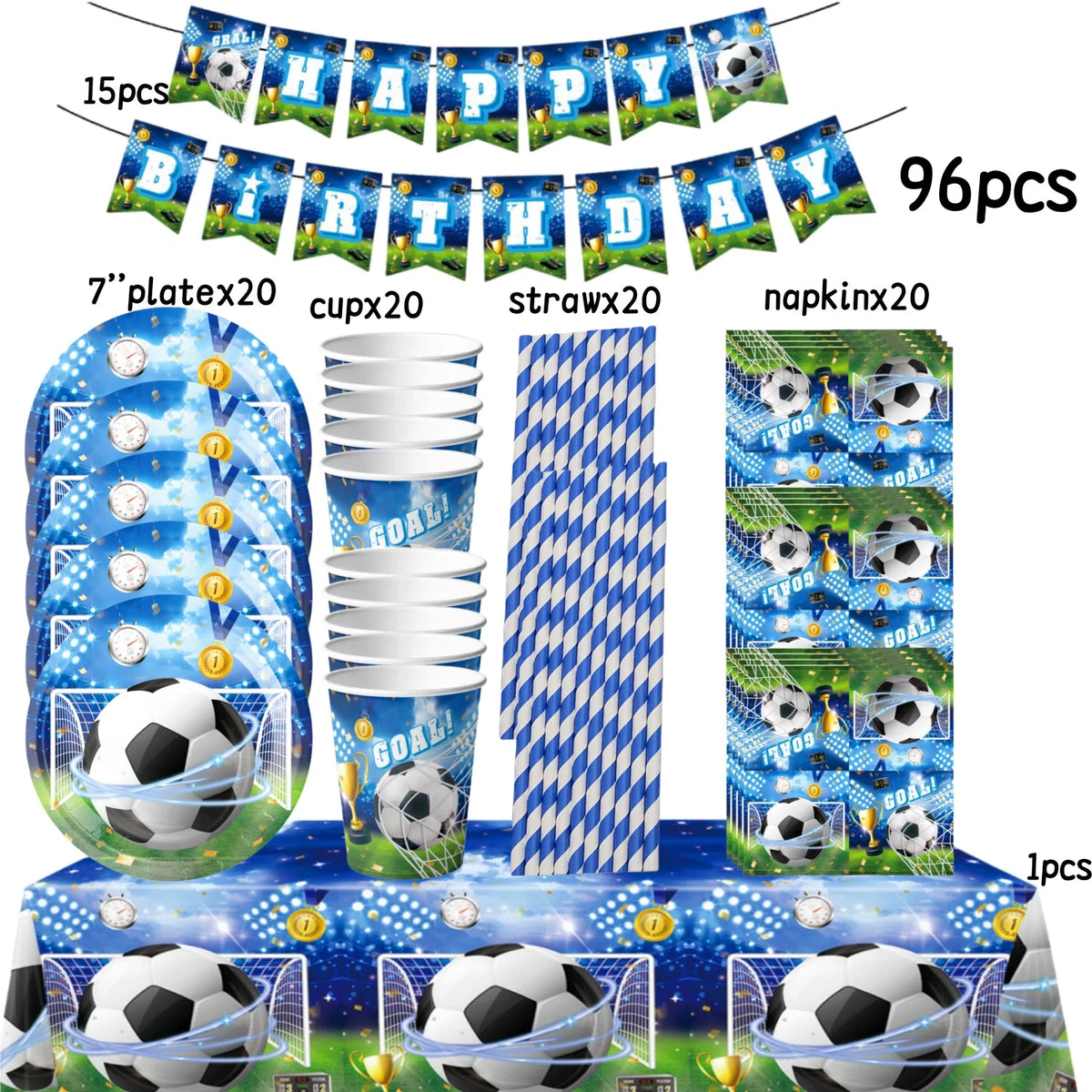 Soccer Birthday Party Decoration Kit