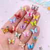 Mixed Color Butterfly Rhinestone Flatback Crystals for DIY Crafts